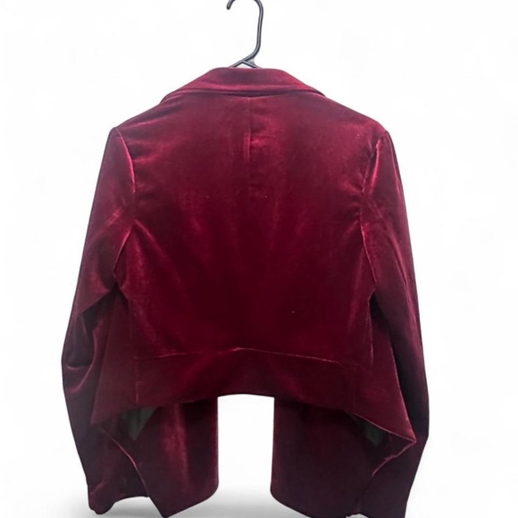 Walter Baker Seth Burgundy Velvet Cropped Blazer Jacket NWT Small - Picture 6 of 6